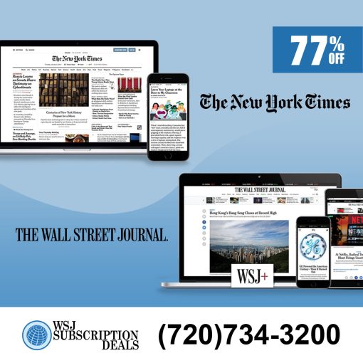 The WSJ Digitial and NYT Digital 5-year subscription for $189